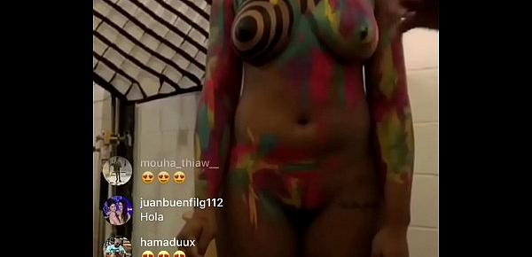  Instagram live nipple slip